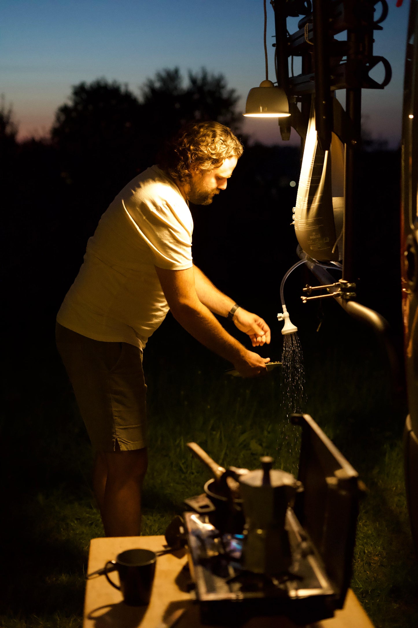 HYGGE-Licht Lapis USB-Hängeleuchte (Campervan/Balkon/Terrasse/Zelt)